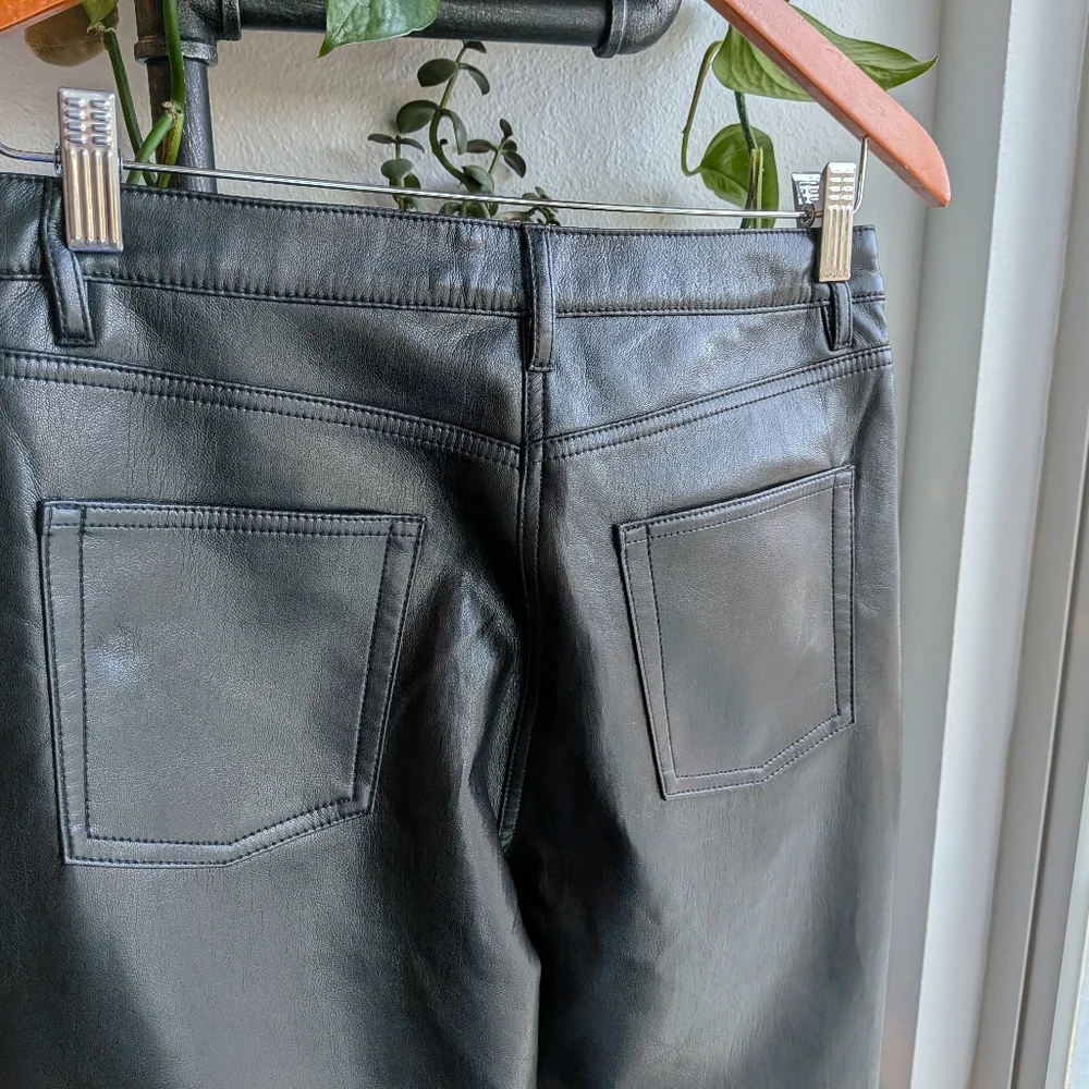 Aritzia Wilfred Melina Vegan Leather Pants - Black - Size 6